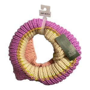 Multi Color Knitted Neck Infinity Scarf